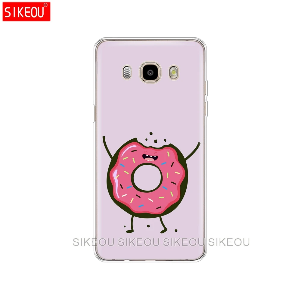 Силиконовый чехол для телефона Samsung Galaxy J1 J2 J3 J5 J7 MINI 2016 2015 prime Pizza French fries Doughnut
