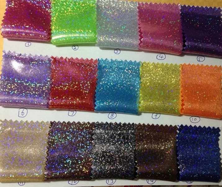 Голографическая ткань 100 см * 150 лазерная цветная спандекс стрейч бронзовая