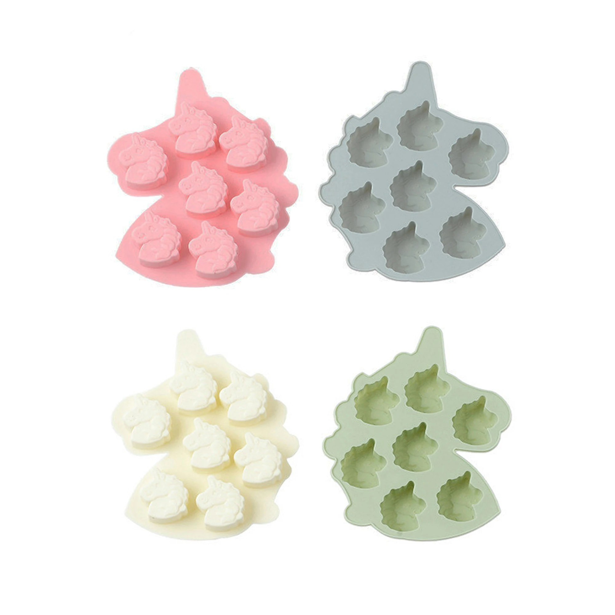 7/10 полости Единорог торта силикона льда кубическая для конфет шоколад пирожного