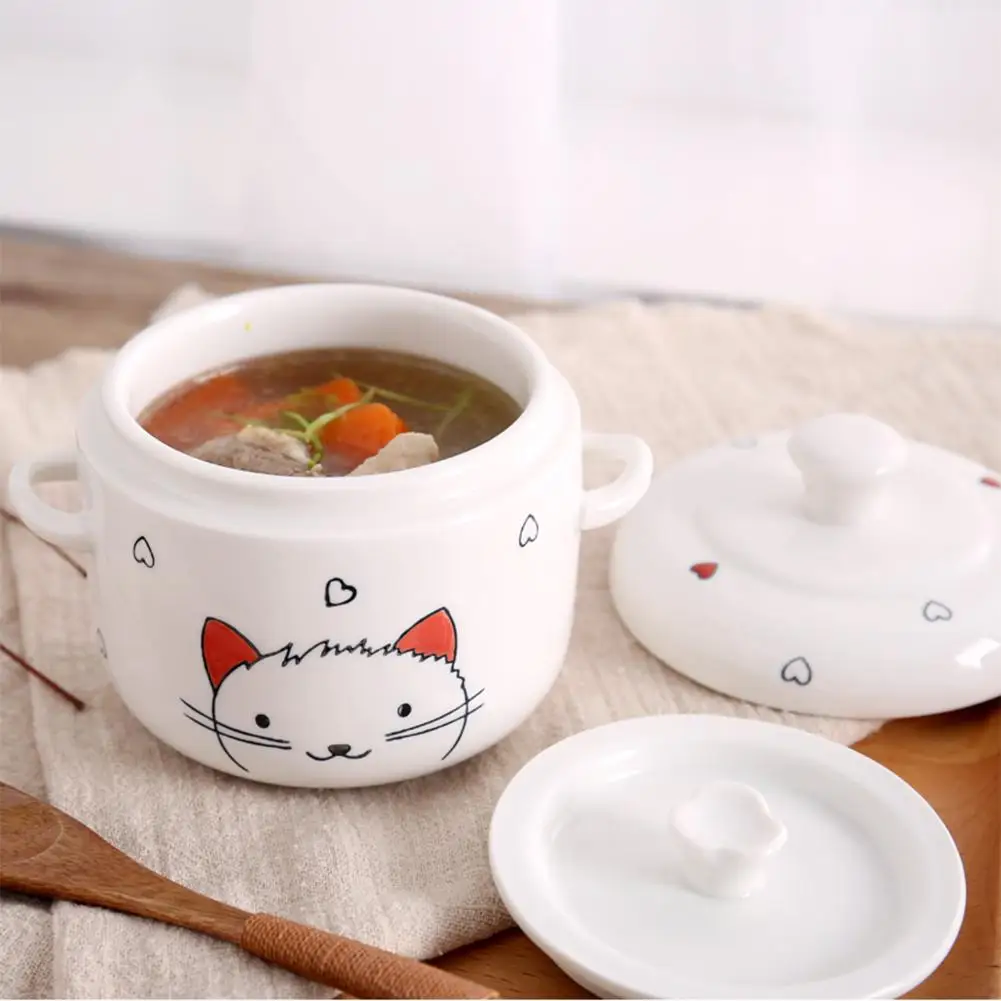 Скороварка для микроволновой печи с двумя ушами из керамики|Кастрюли супа и