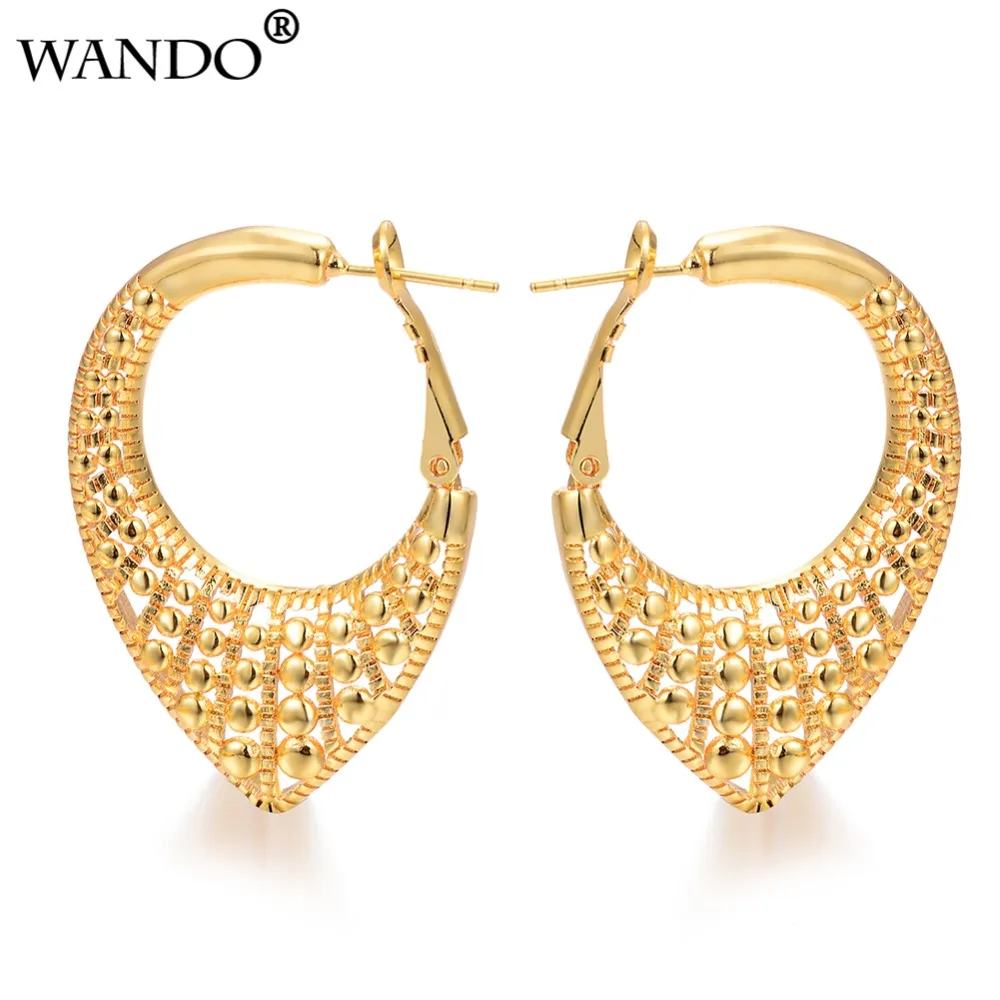 Wando модные эфиопские ювелирные изделия висячие серьги золотого цвета для