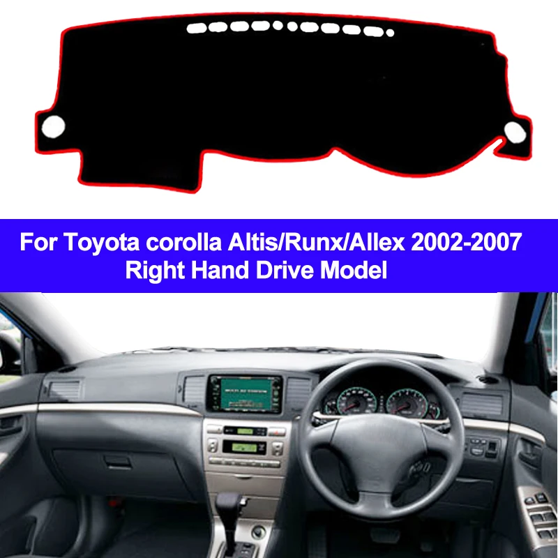 Автомобильный коврик для приборной панели для Toyota corolla Altis Runx Allex 2002 2003 2004 2005 2006 2007