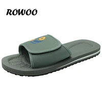 comfortable bathroom slippers for men summer massage home rubber sole non slip gray slide beach shoes sandals wholesale dropship