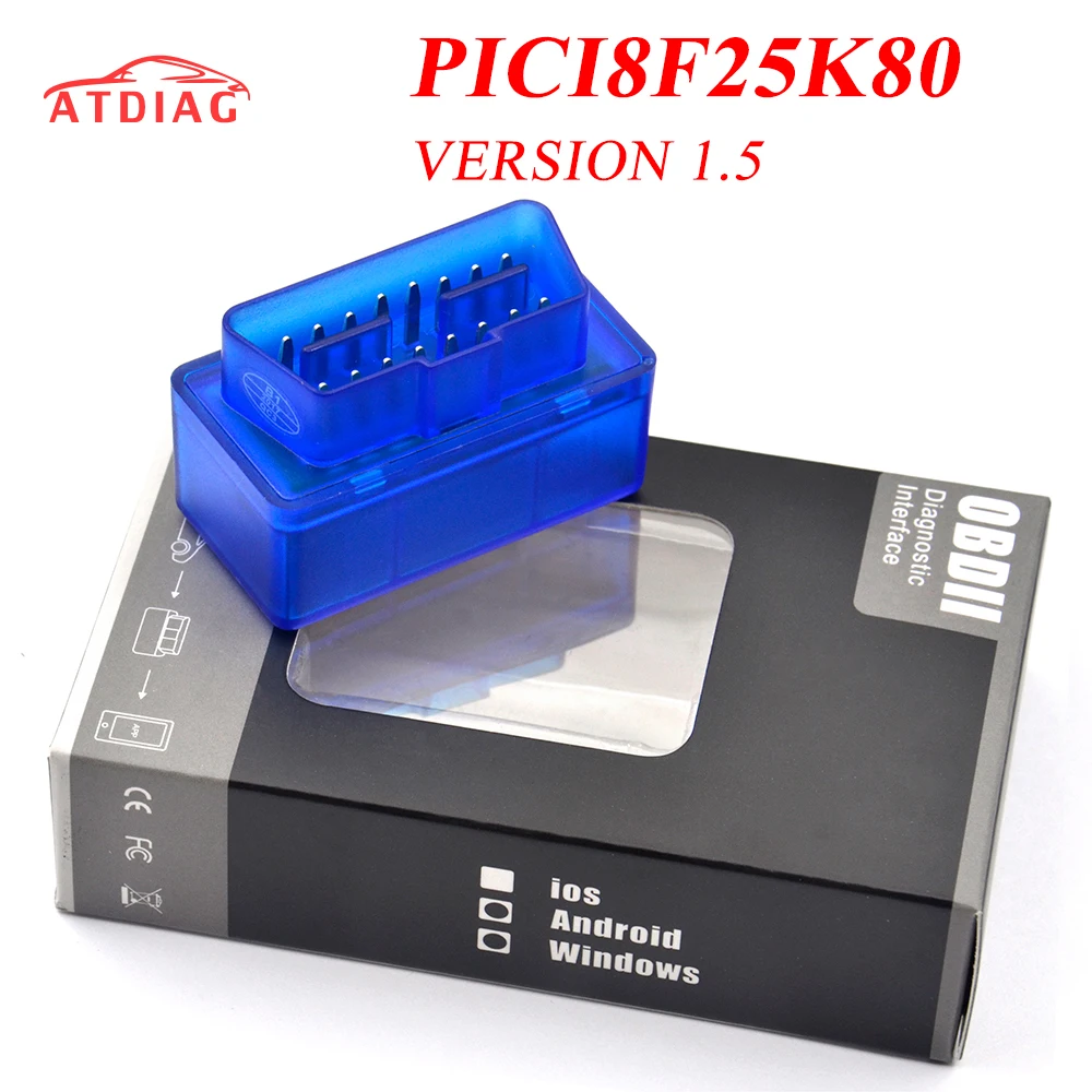 Действительно V1.5 Super MINI ELM327 Bluetooth ELM 327 PIC18F25K80 версия 1 5 OBD2 / OBDII для Android Torque