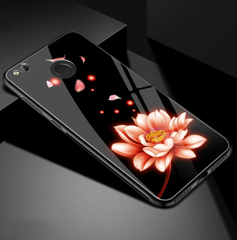 Для Xiaomi Redmi 4x случае Роскошные закаленное Стекло ТПУ мягкий силиконовый бампер для Xiaomi Redmi 4x Pro чехол Xiaomi Redmi 4x крышка