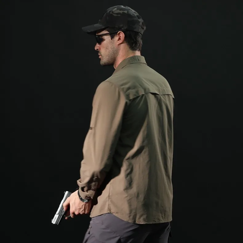 Тактические Военные рубашки с длинным рукавом, Мужская дышащая Повседневная рубашка SWAT, весенне-летняя армейская быстросохнущая рубашка, униформа для солдат