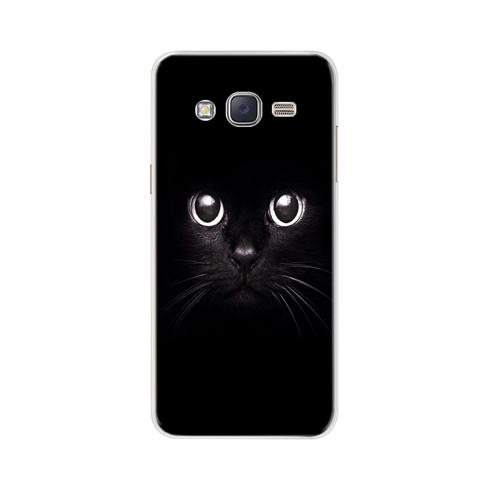 Мягкий ТПУ чехол с милым котом для samsung Galaxy J2 Prime G532F, силиконовый чехол для телефона, бампер для samsung Galaxy J2 Grand Prime - Цвет: Светло-голубой