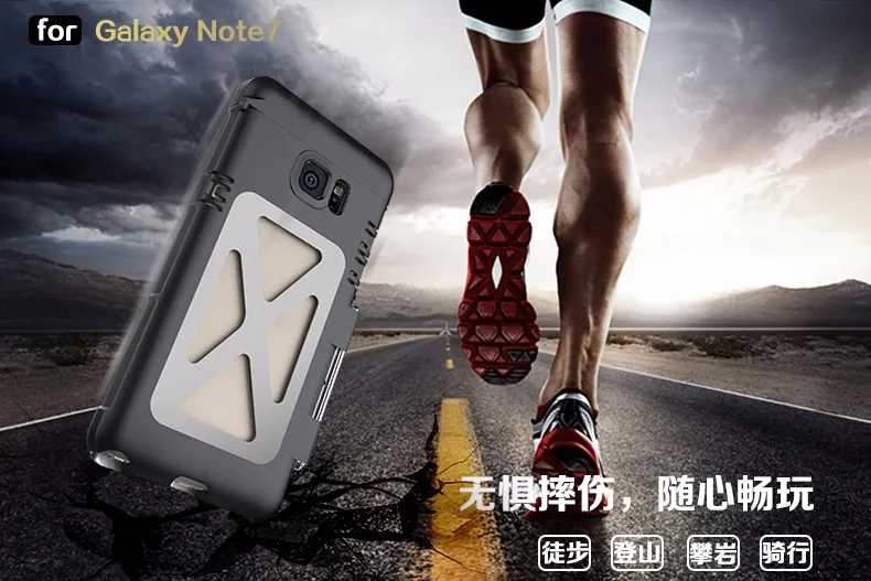Нержавеющая сталь флип Железный человек чехол для Samsung Galaxy Note fe Примечание 7 N9300 чехол Телефонные чехлы Защитный В виде ракушки кожи сумка