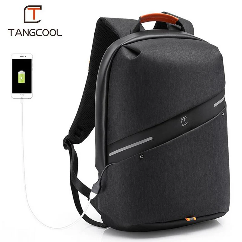Рюкзак Tangcool для мужчин с usb зарядкой водонепроницаемый защитой от кражи|Мужские
