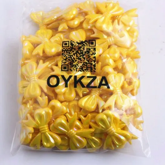 OYKZA новые модные 47x37 мм 55 шт. Акриловые AB лук бусины для крупной жвачки ожерелье