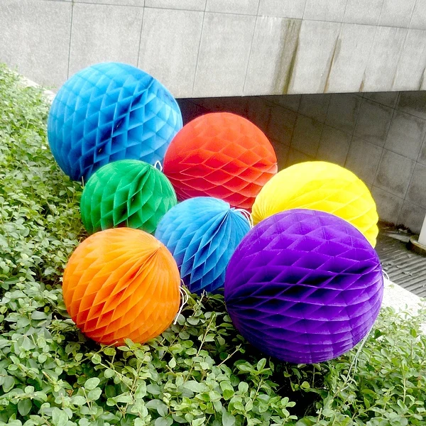 10pcs 6''(15cm) Honeycomb Flowers Paper Balls Various Color Hanging Decorative Props Kids Birthday Party Wedding Home Decoration | Дом и