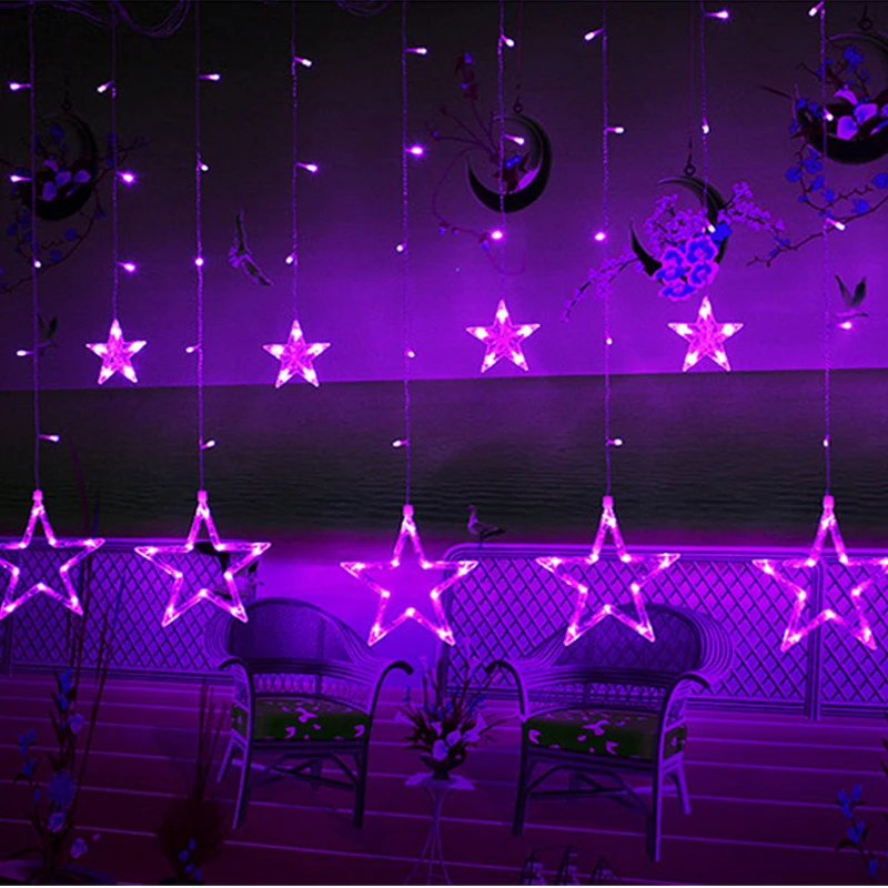 

Xsky Fairy Star Curtain String Lights Girnaldas Luces Navidad Led Holiday Lighting Christmas Garden Outdoor Decorative Xmas Lamp