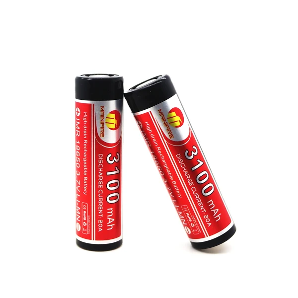 Электронная сигарета Mainifire 18650 батарея 3100mah 20a 3 7 v литий-ионный полимерный