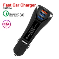 quick charge 3 0 car charger hand grip usb hub 3 in 1 5v 3a mobile phone charger for iphone samsung huawei xiaomi charge adapter