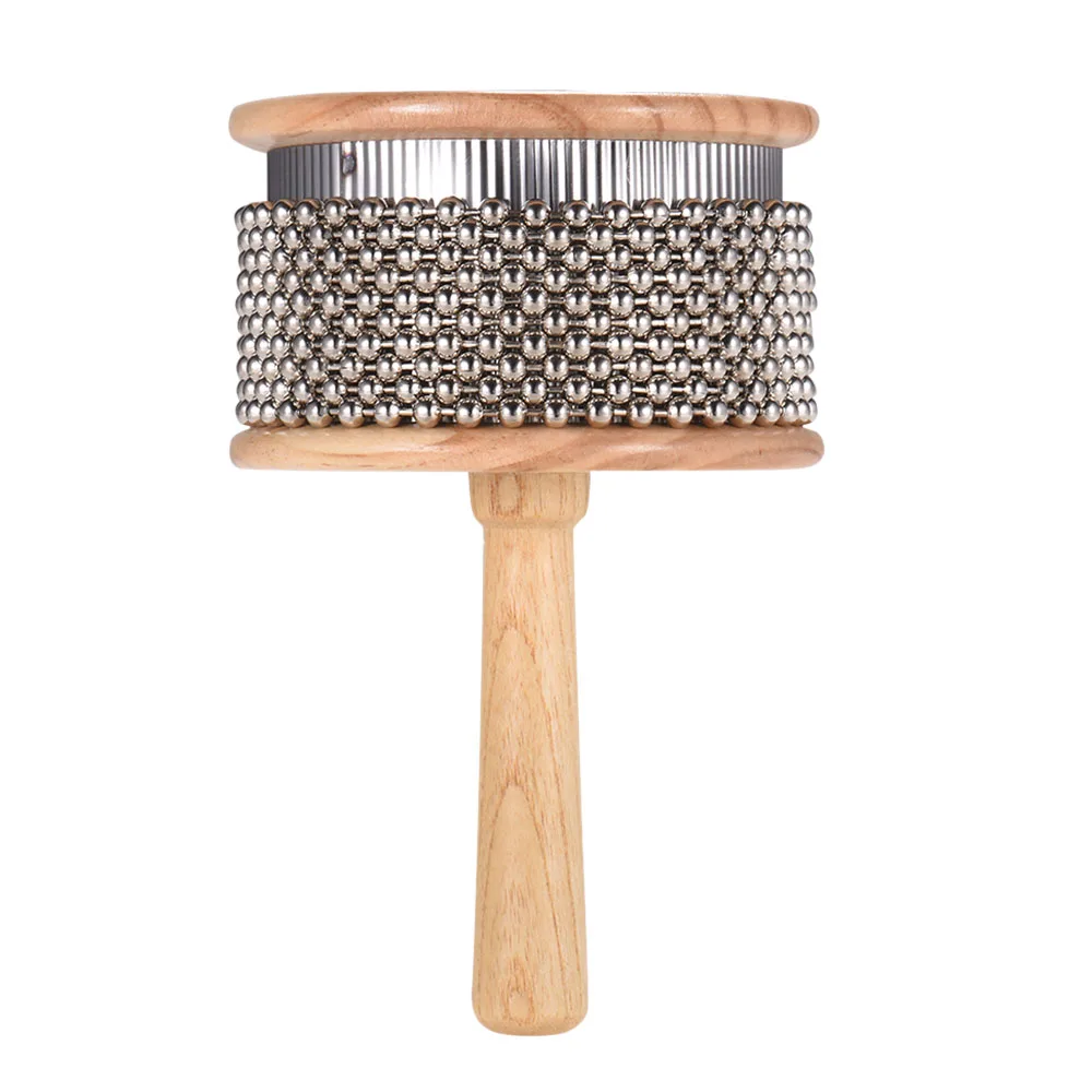 Деревянный Кабаса металлическая бисерная цепь и цилиндр ручной шейкер ударный