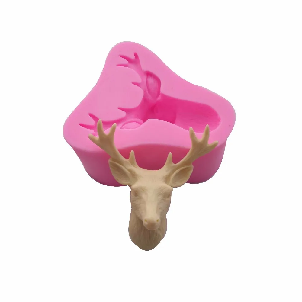 3D Christmas Reindeer fondant mold cake chocolate decorating tools | Дом и сад
