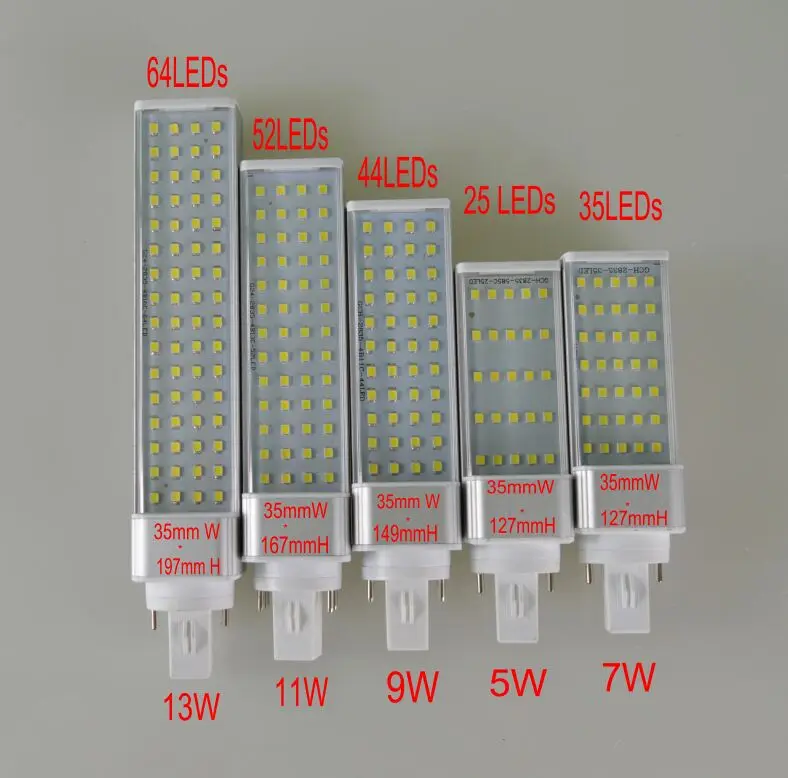 LED G23 8 Вт 9 вращающаяся PL лампа 2 контактный светодиод CFL/компактная флуоресцентная