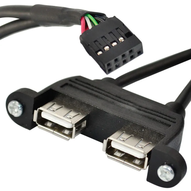 0 5 м DuPont 10 P резьбовое отверстие может быть исправлено dual USB кабель ухо USB2.0 ободок