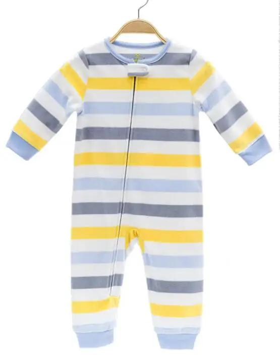 Yellow gray blue Г. Одежда для малышей; комбинезон для маленьких мальчиков; флисовая Пижама с воротником; Одежда для маленьких девочек; одежда для малышей; Рабочий Комбинезон - Цвет: Yellow gray blue