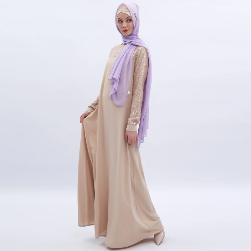 Vestidos Sequin Abaya Дубай длинное мусульманское хиджаб платье для женщин кафтан Elbise Eid турецкие платья халат Musulmane Longue