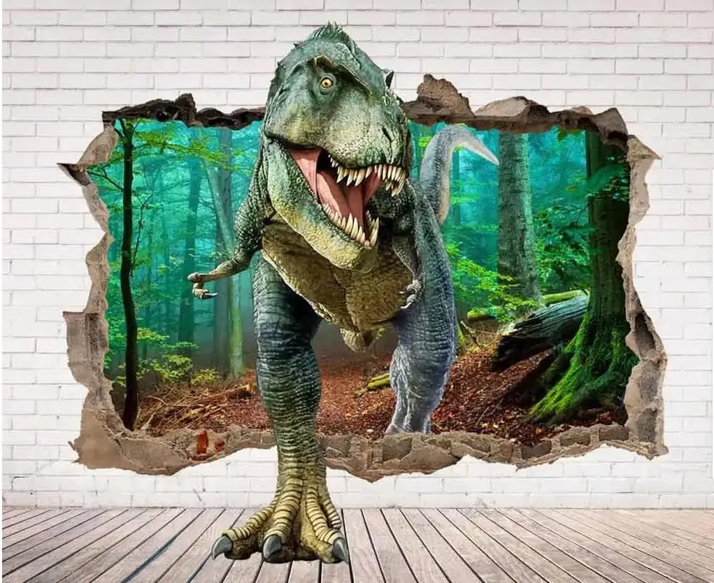 Современные пользовательские 3D обои Динозавр Стены пещера фон стены ТВ спальня