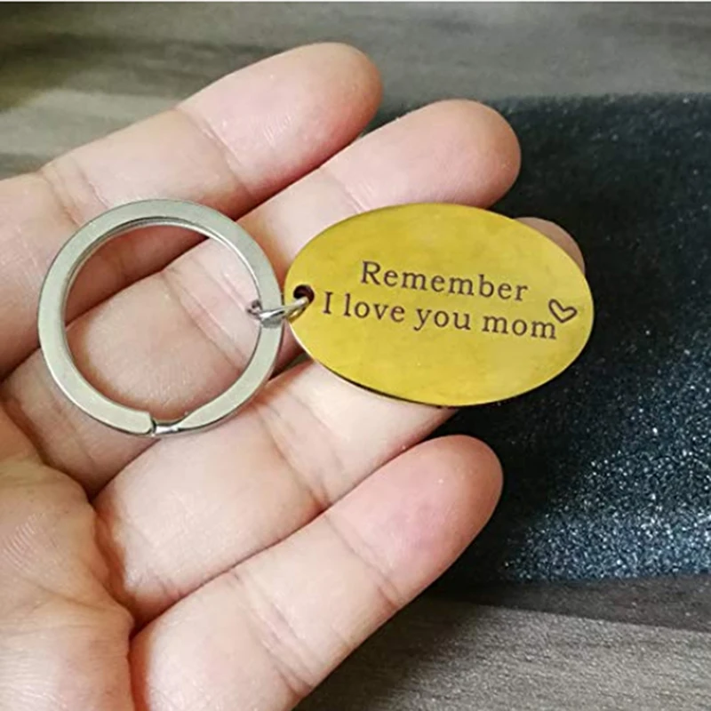 Кольцо с сердечком из титановой стали брелок надписью I Love You Mom | Украшения и