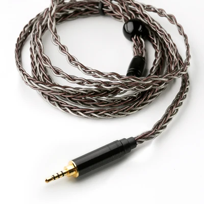 2.5mm BGVP 6N 8 ядерный OCC Серебряный фольгированный провод кабель 2,5 мм/3,5 мм/4,4 мм MMCX съемный кабель для наушников DM6 DMG DMS SE846 - Цвет: 2.5mm