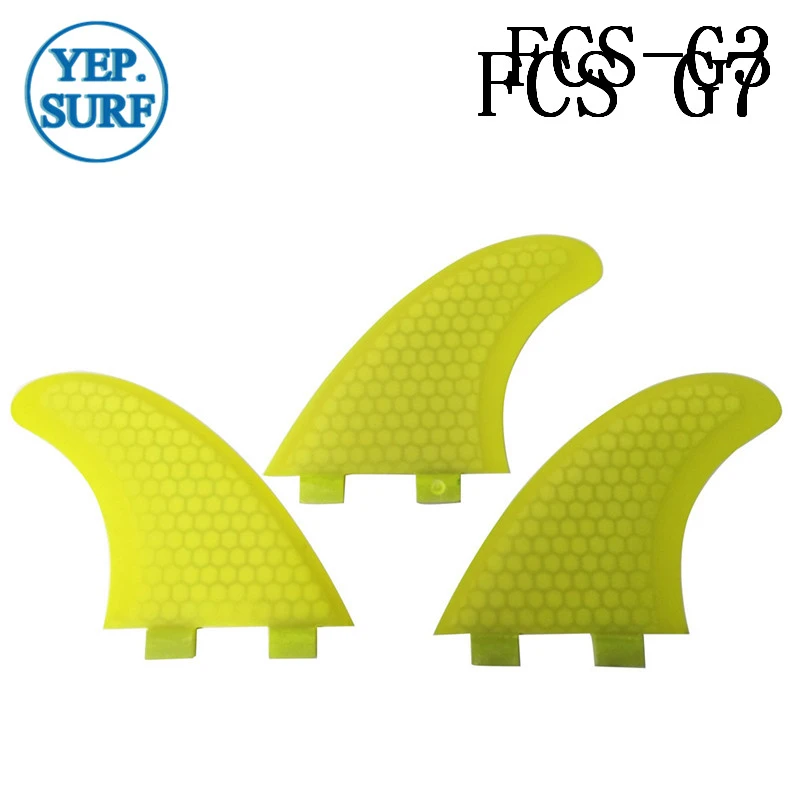 Плавники для серфинга FCS G3 Размер ячеистый Стекловолоконный плавник 4 цвета