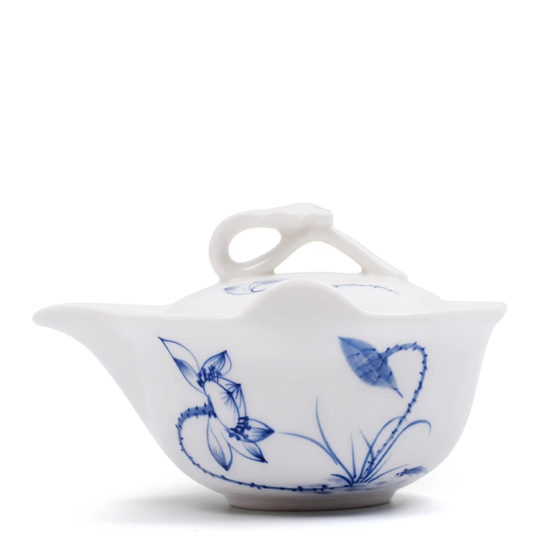 Китайская керамика Gaiwan фарфоровый чайник с ручной росписью лотоса чашки