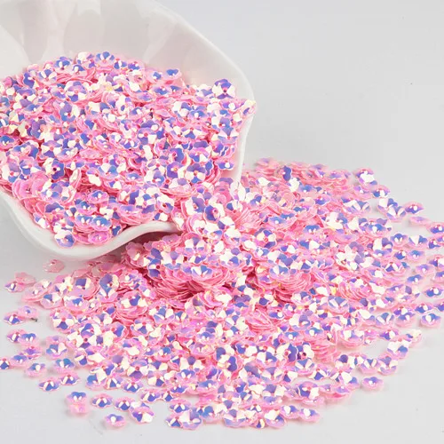 Pink golden 3D цветок блесток 6 мм свободная ПВХ чашка цветок сливы пайетки Lentejuelas DIY Швейные ремесла аксессуары для бижутерии 20 г/лот - Цвет: Pink golden