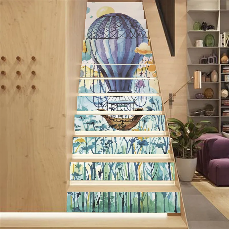 13 шт. Мультфильм своих шар лестница Наклейки для Домашний Декор 3D