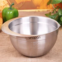 thickening 304 stainless steel kitchenware cookware salad bowl mixing bowl with a scale