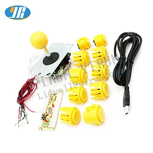 Аркадный джойстик DIY Kit Нулевая задержка аркадная DIY Kit USB энкодер для ПК Джойстик Sanwa для аркадных игр+ Sanwa кнопочные кнопки для аркадной игры Mame - Цвет: Yellow