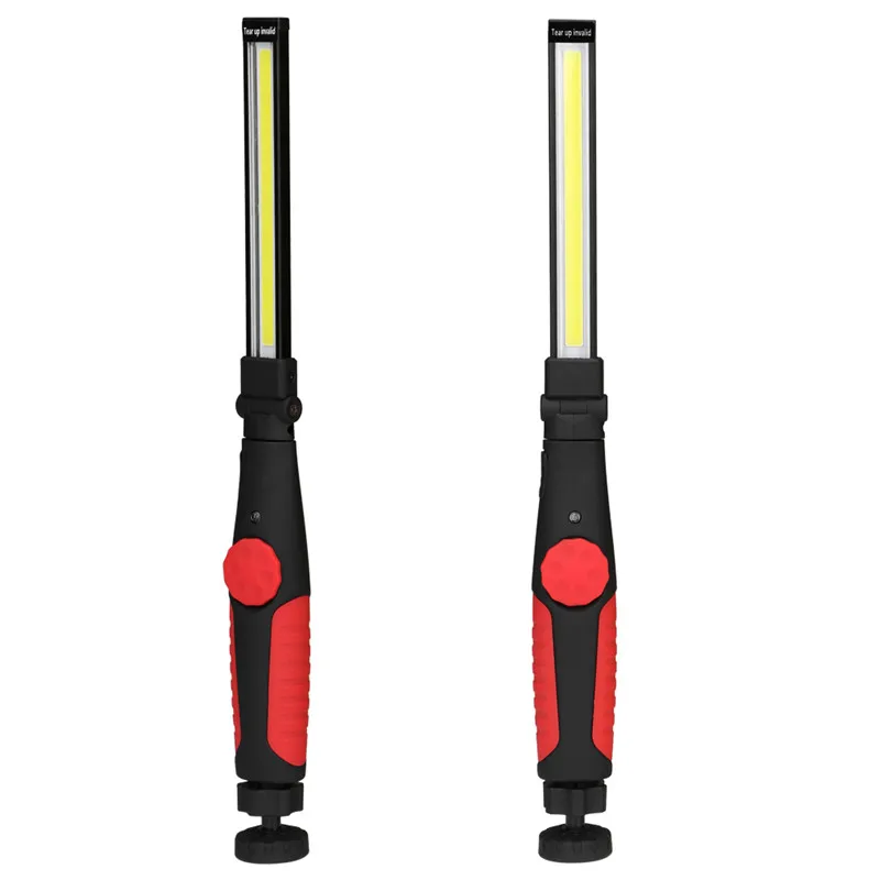 저렴한 USB 충전식 손전등 토치, 내장 배터리 작업 조명, LED COB 강한 자기 휴대용 랜턴, 캠핑 랜턴