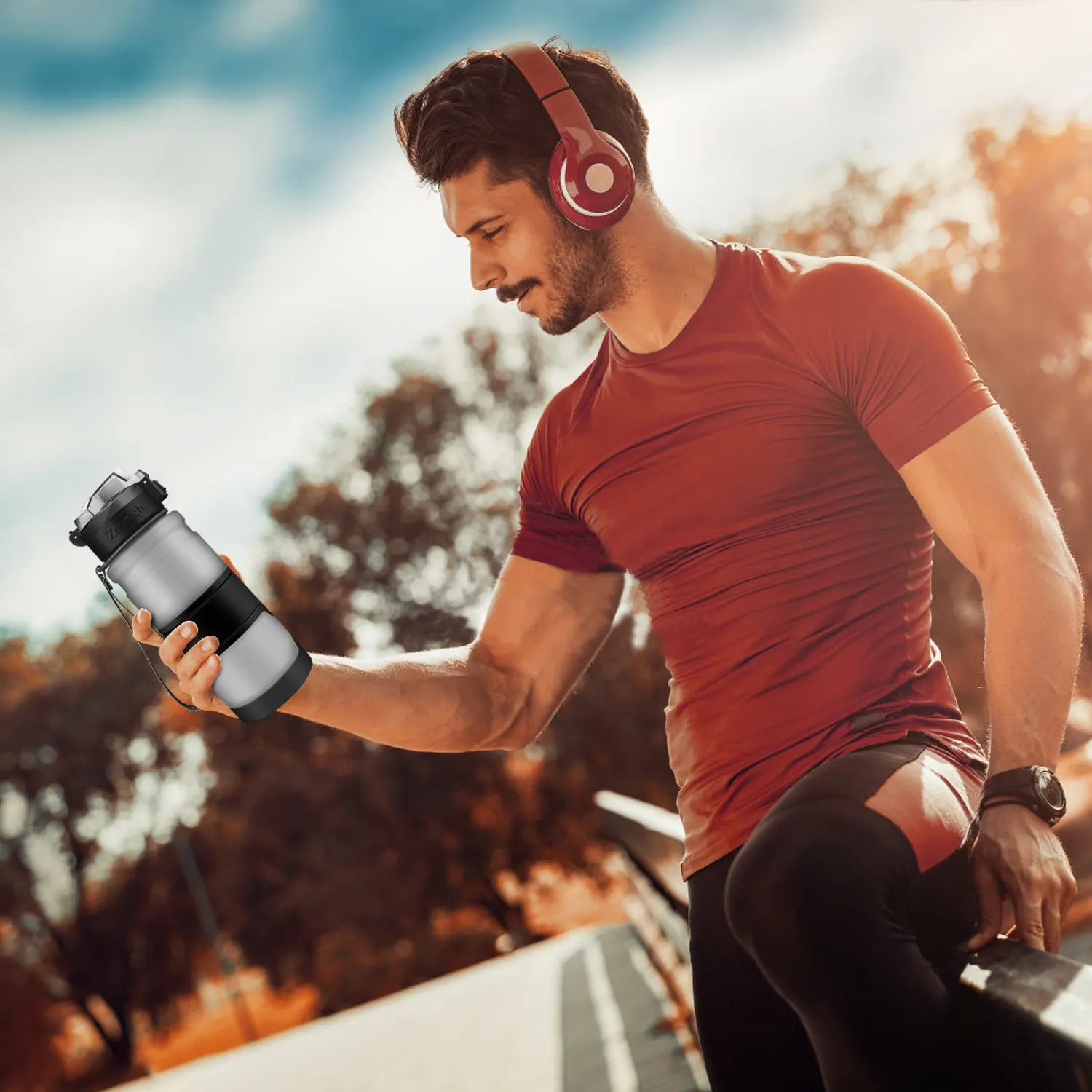 Практичная портативная Герметичная Бутылка для парка школьного спорта походов