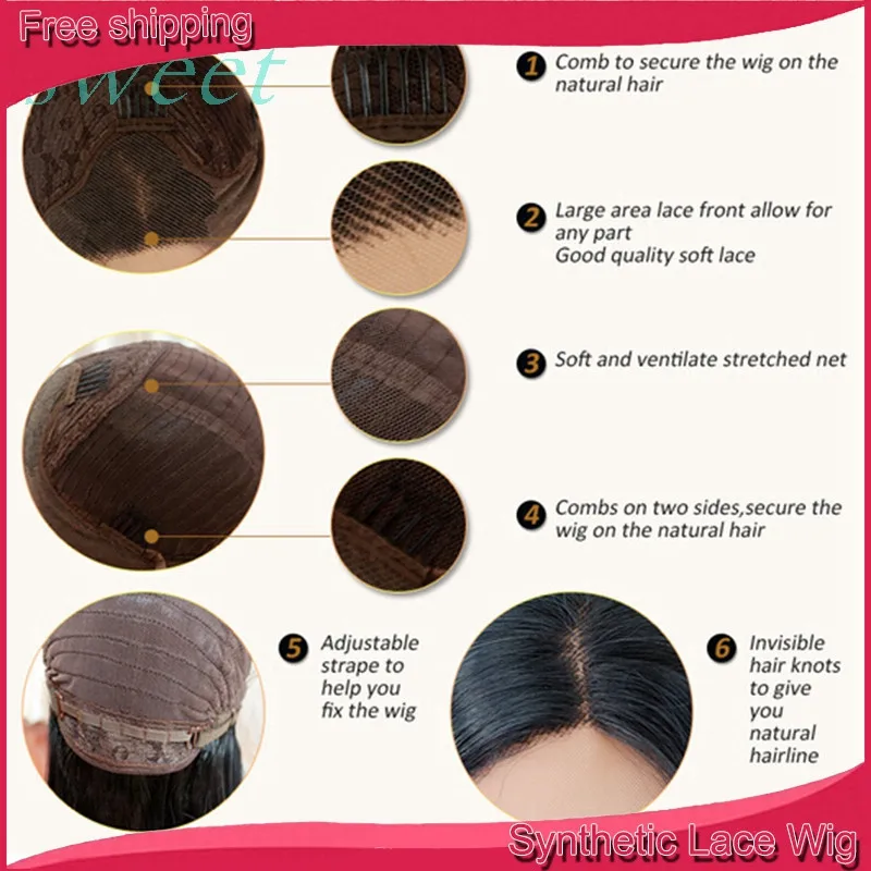 Дешевые Парик Продажи Волокна Странный Фигурные Парики Синтетический Фронта