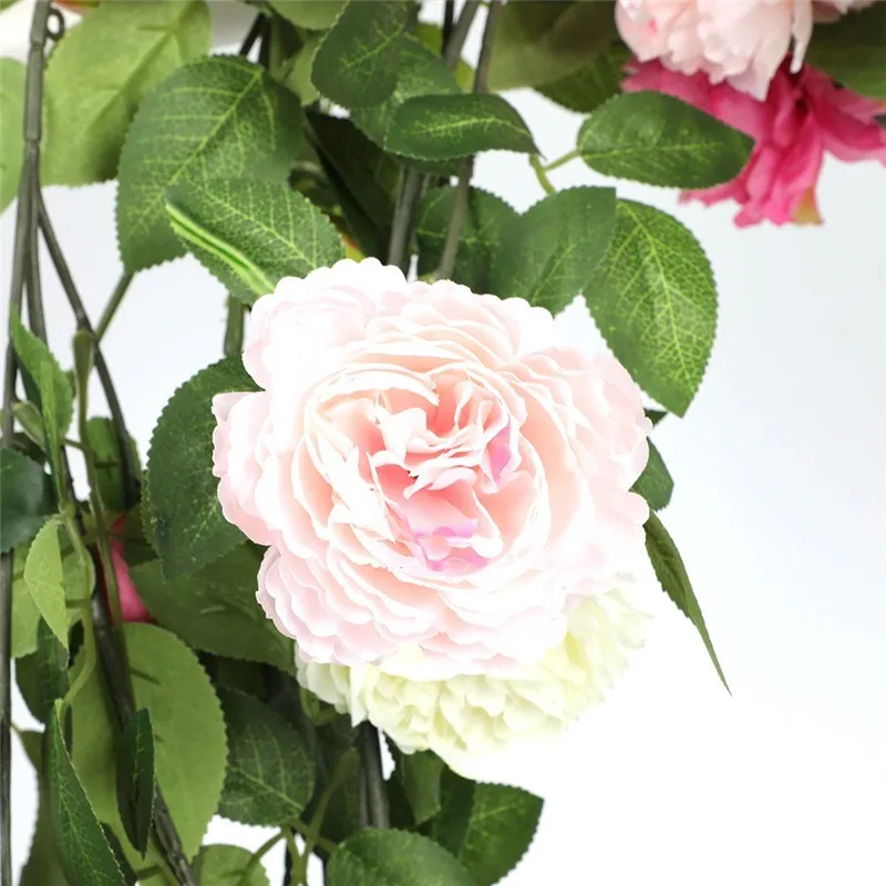 Гирлянды в виде искусственных цветов украшение лианы шелковые цветы пиона