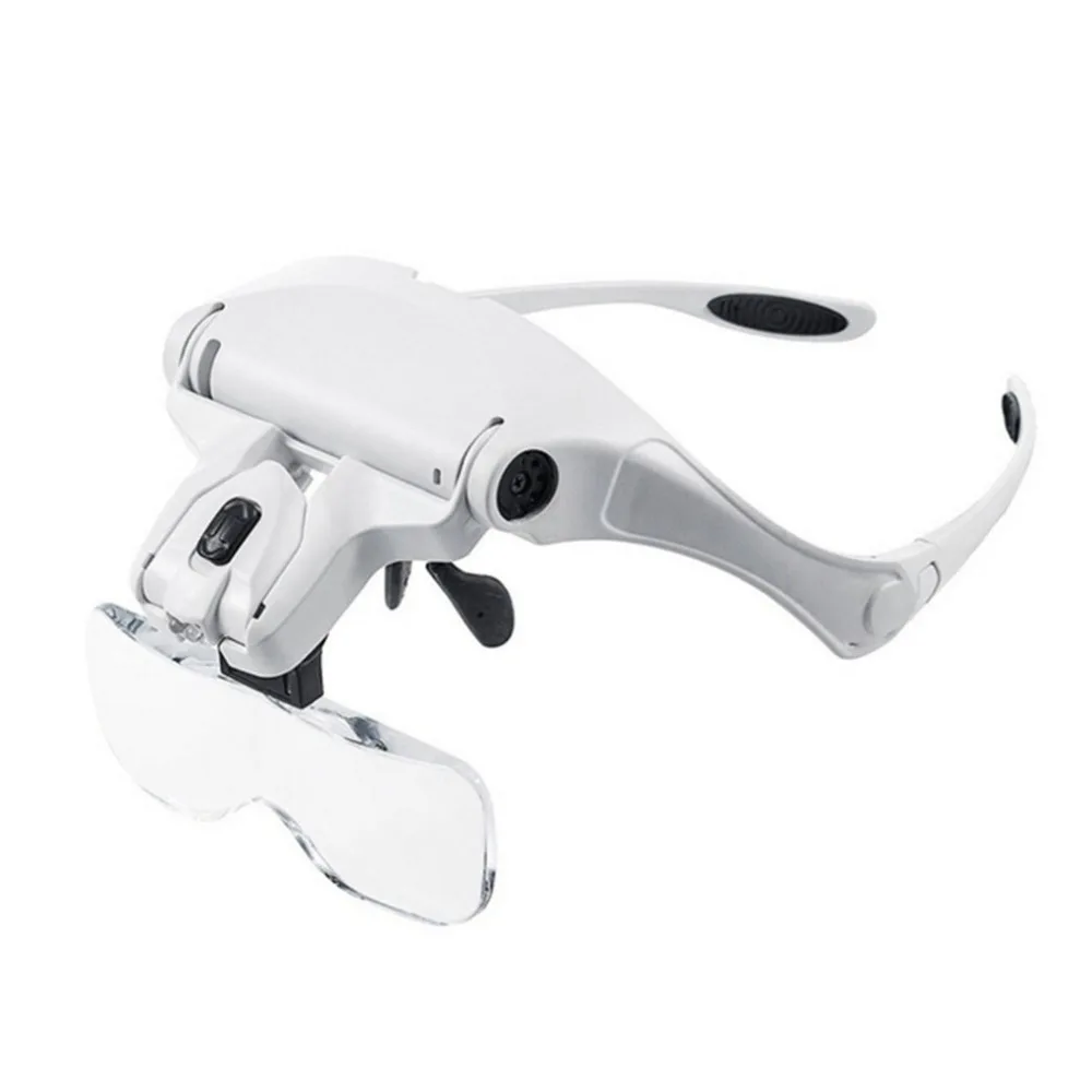 Головная Лупа пять штук из пяти различных увеличительных линз две светодио дный