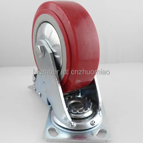 

4pcs 5 inches trolley wheel heavy duty caster brake Industrial Casters
