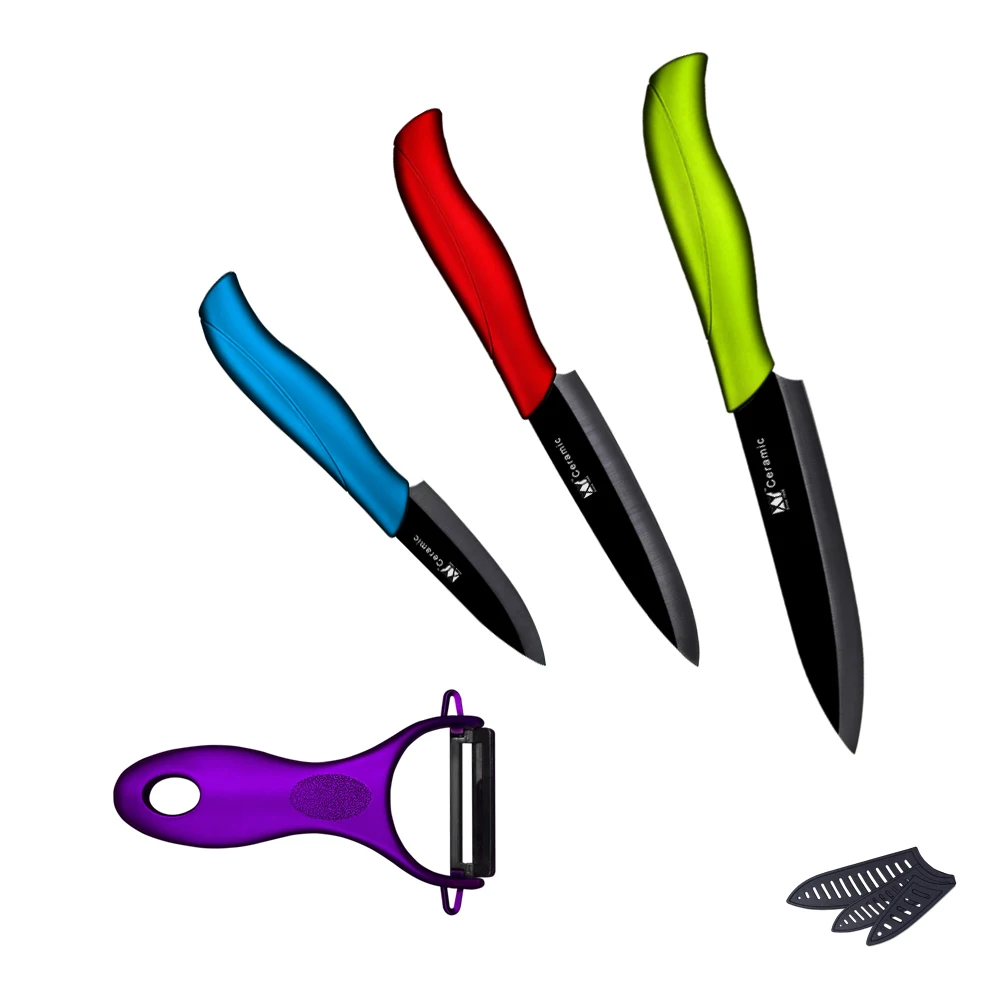 Нетоксичный набор керамических ножей Sharp 3 &quot4&quot 5 &quotдля очистки овощей Кухонные