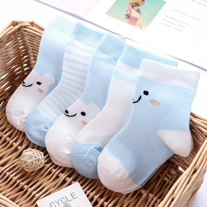 5 пар весна лето горячая распродажа милые носки с рисунками для малышей детские