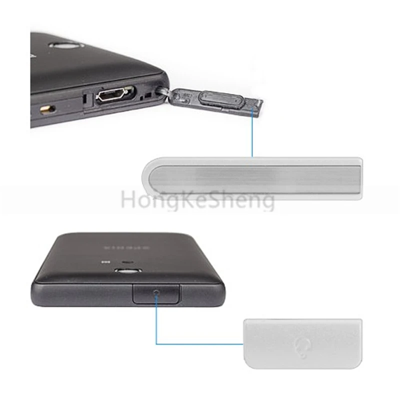 OEM Headphone Jack + USB Port Cover Flap Replacement for Sony Xperia ZR M36H C5502 C5503 SO-04E | Мобильные телефоны и