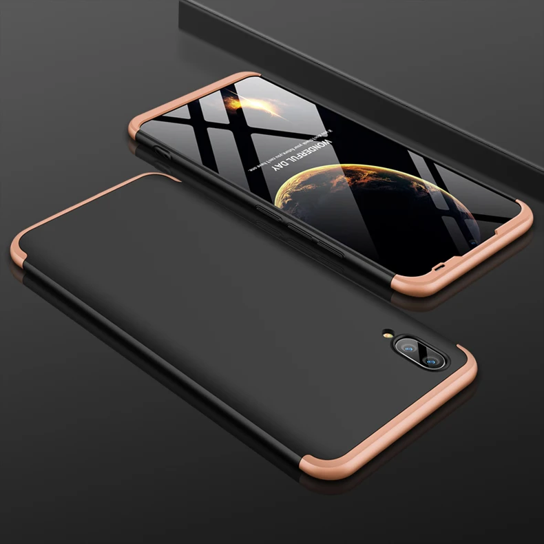 Чехол для VIVO Y91c, роскошный чехол, 3 в 1, полное защитное кольцо, магнитный держатель, ударопрочный корпус для VIVO Y91i Y93s, чехол