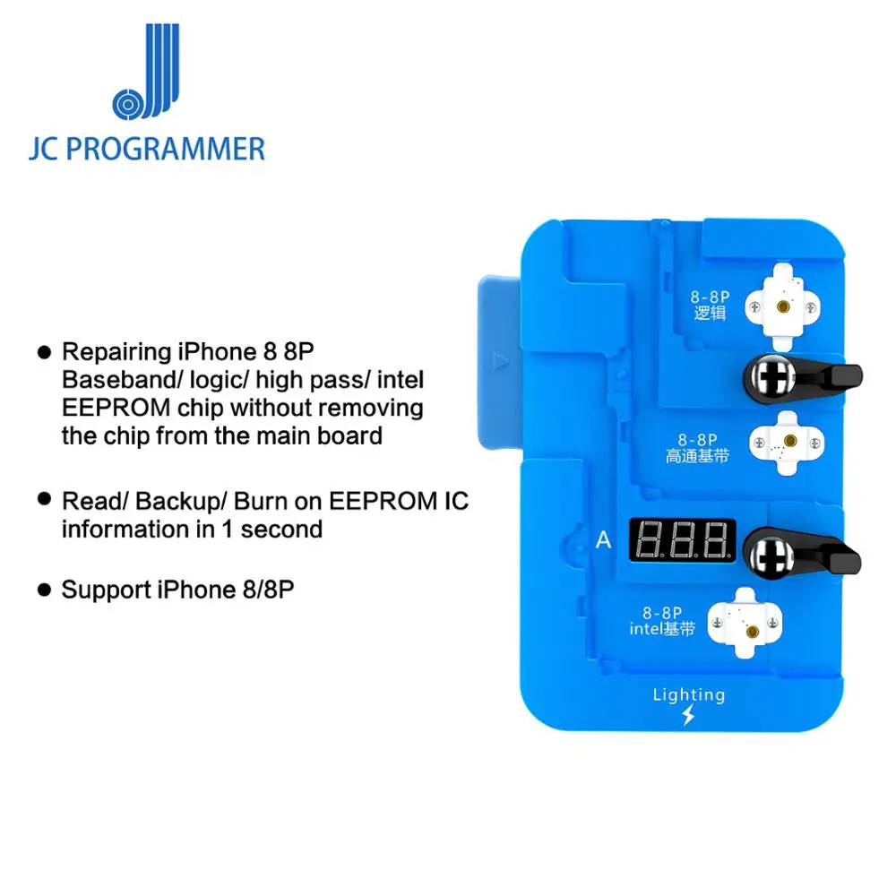 Программатор JC Pro1000S Logic Baseband EEPROM инструмент для чтения и записи iPhone 8/ 8Plus |