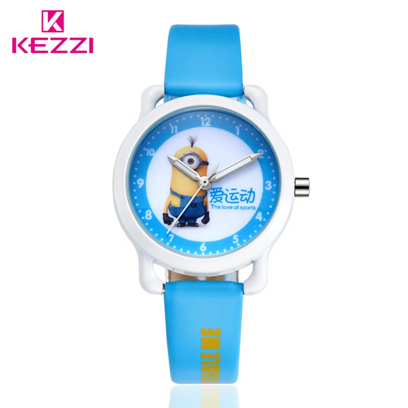 Новое поступление детей Кожаный ремешок мультфильм Стиль Часы кварцевые