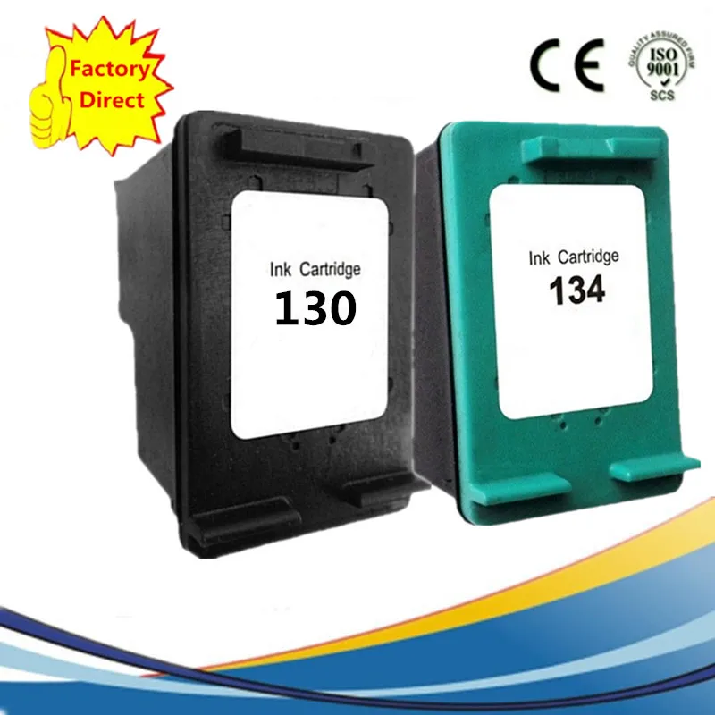 Чернильные картриджи восстановленные для HP130 XL 134 130XL HP130XL HP134XL Photosmart 8153 2713 2613 8753 8453