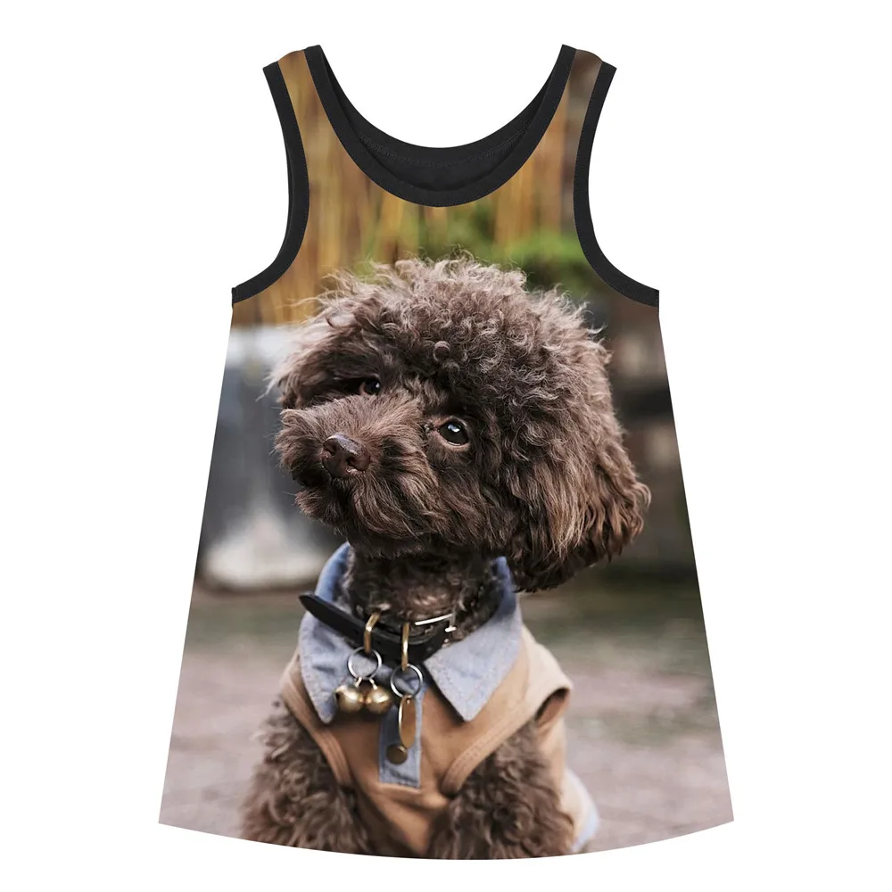 Модная одежда с принтом для маленьких девочек Новинка красивые платья детская