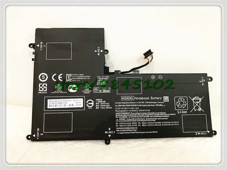 Аккумулятор A002XL для ноутбука HP ElitePad 1000 G2 HSTNN LB5O 728250 1C1 728558 005 421 AO02XL|laptop battery|for hpbattery