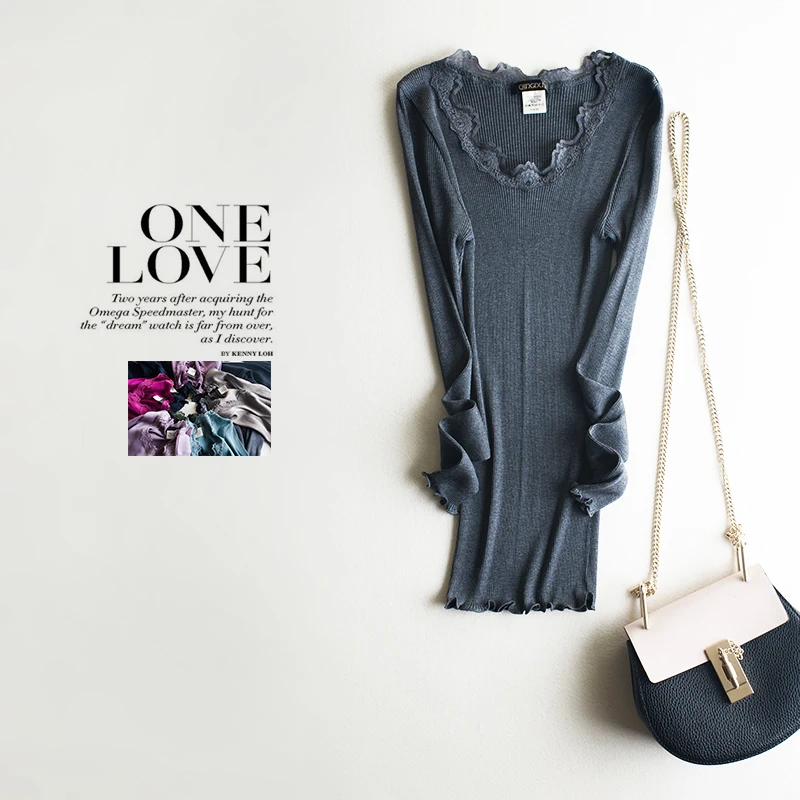 Эластичная шелковая нитка рубашка футболка и бесшовная облегающая женская с