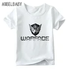 Детская футболка с принтом Warface и надписью GAME R, детские летние топы с коротким рукавом, Повседневная белая футболка для мальчиков и девочек, ooo344